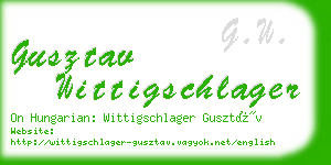 gusztav wittigschlager business card